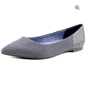 Dr. Sholl's Grey Two Toned Pointy Flats- size 8